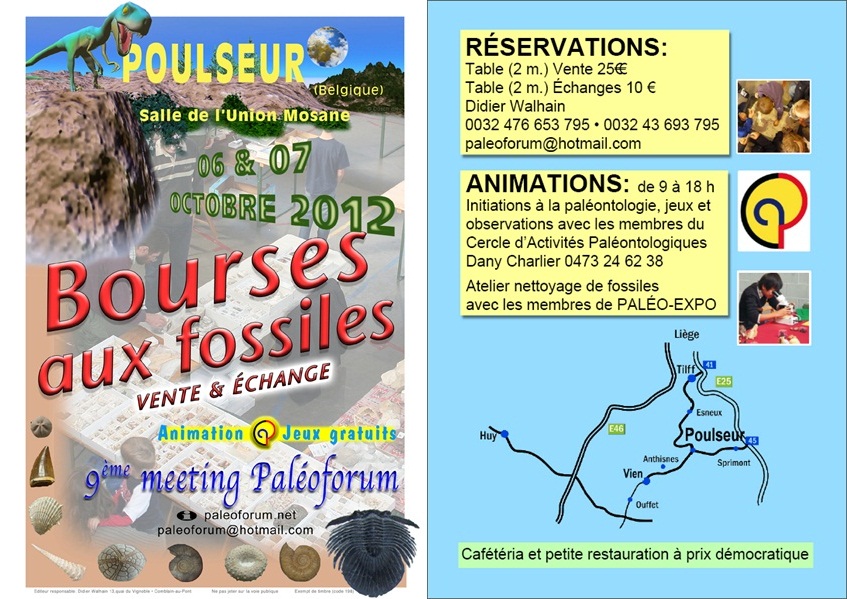 bourse fossiles paleoforum poulseur 2012