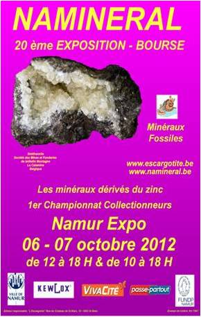 bourse mineraux fossiles namur 2012